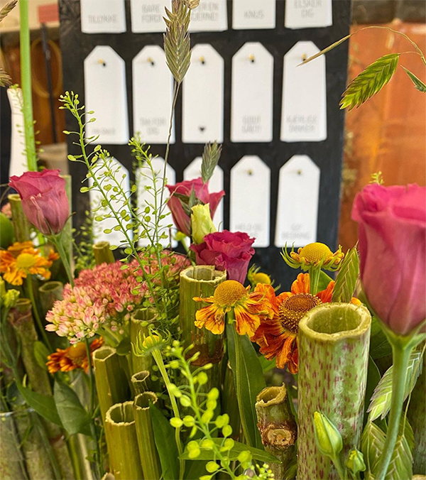 blomster og kort